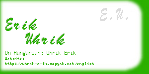 erik uhrik business card